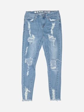 SONG Distressed Light Blue Skinny Jeans for Women